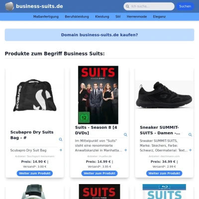 Screenshot business-suits.de