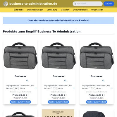 Screenshot business-to-administration.de