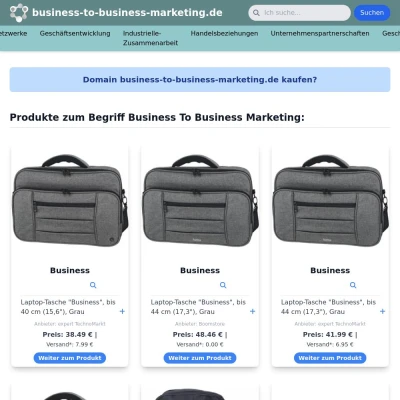 Screenshot business-to-business-marketing.de