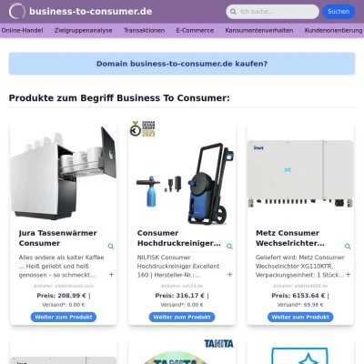 Screenshot business-to-consumer.de