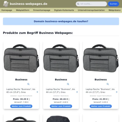 Screenshot business-webpages.de