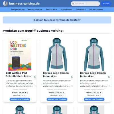 Screenshot business-writing.de