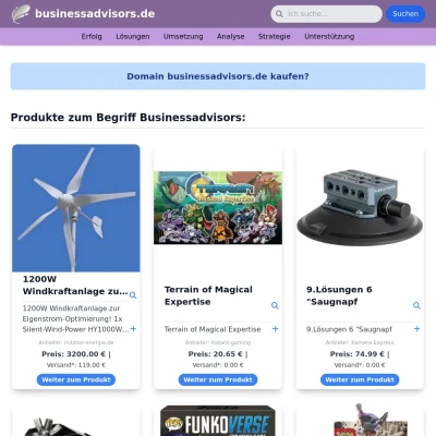 Screenshot businessadvisors.de