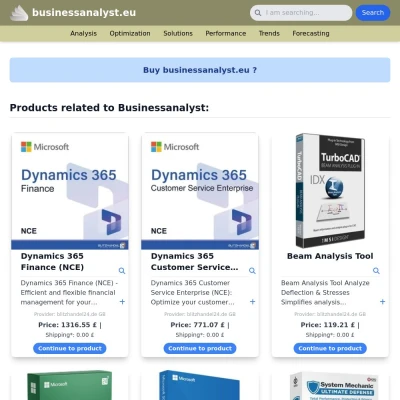 Screenshot businessanalyst.eu