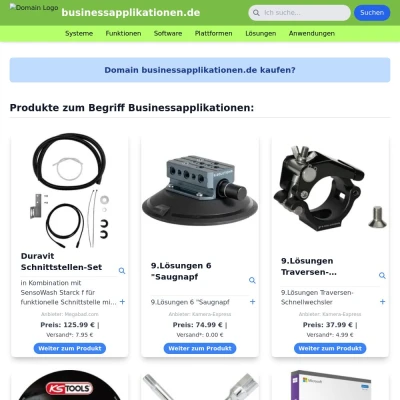 Screenshot businessapplikationen.de