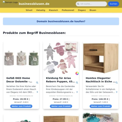 Screenshot businessblusen.de