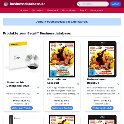 Screenshot businessdatabase.de