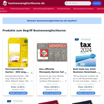 Screenshot businessenglischkurse.de