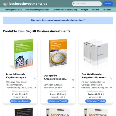 Screenshot businessinvestments.de