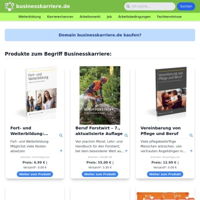 Screenshot businesskarriere.de