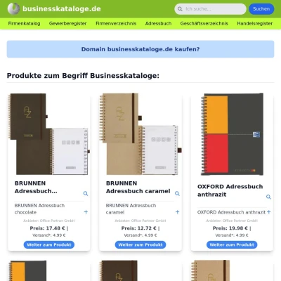 Screenshot businesskataloge.de