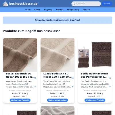 Screenshot businessklasse.de