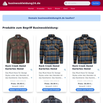 Screenshot businesskleidung24.de