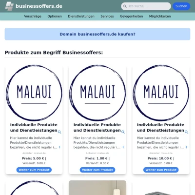 Screenshot businessoffers.de
