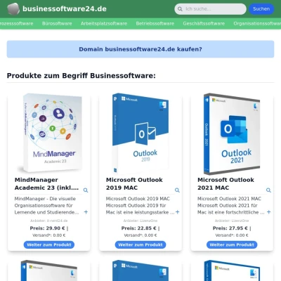 Screenshot businessoftware24.de