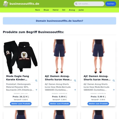 Screenshot businessoutfits.de