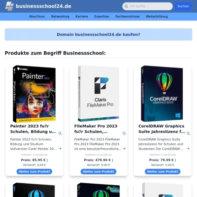 Screenshot businessschool24.de