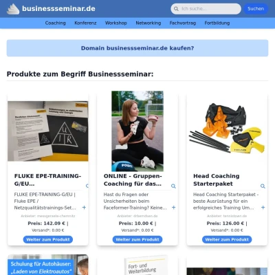 Screenshot businessseminar.de