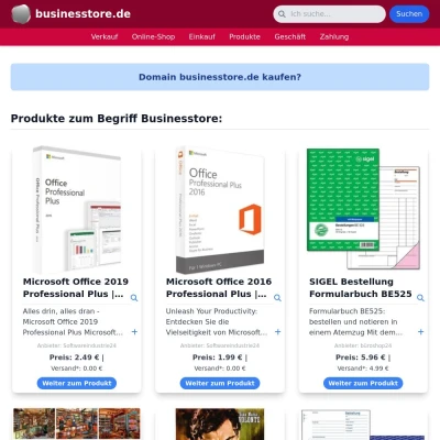 Screenshot businesstore.de