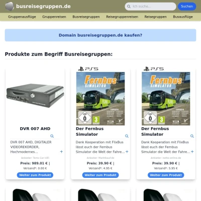 Screenshot busreisegruppen.de