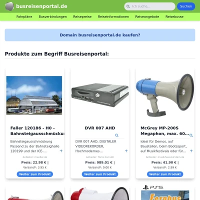 Screenshot busreisenportal.de