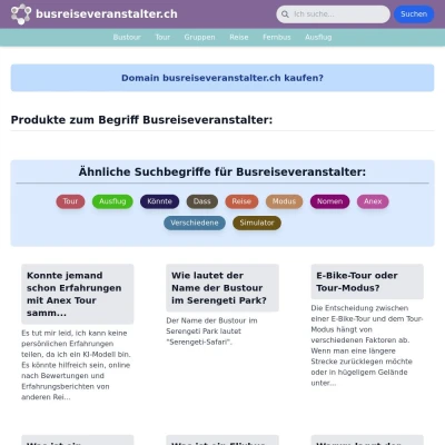 Screenshot busreiseveranstalter.ch