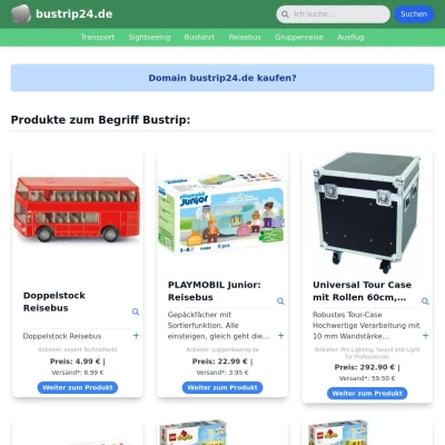 Screenshot bustrip24.de