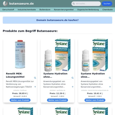 Screenshot butansaeure.de