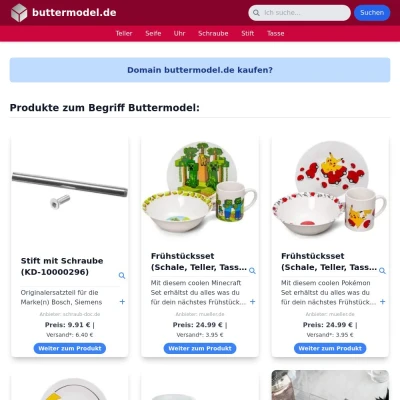 Screenshot buttermodel.de