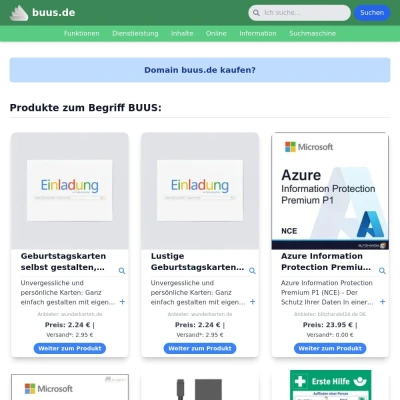 Screenshot buus.de