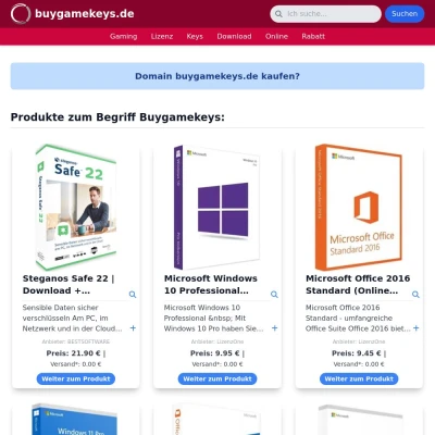 Screenshot buygamekeys.de