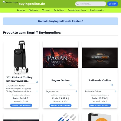 Screenshot buyingonline.de