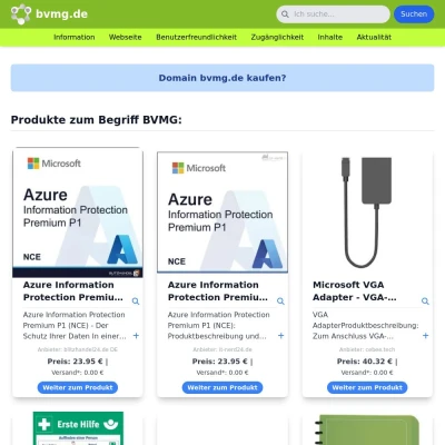 Screenshot bvmg.de