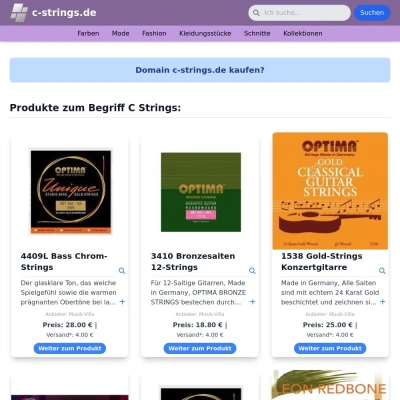 Screenshot c-strings.de