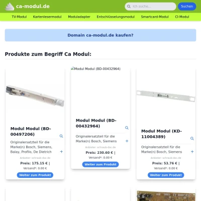 Screenshot ca-modul.de