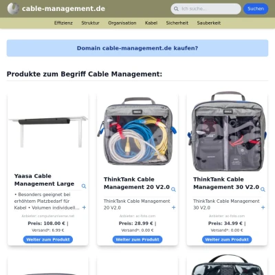 Screenshot cable-management.de