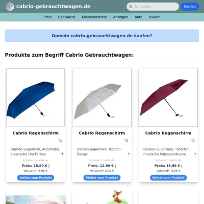 Screenshot cabrio-gebrauchtwagen.de