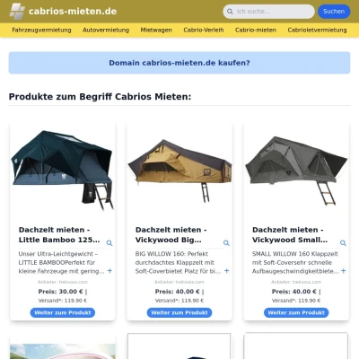 Screenshot cabrios-mieten.de