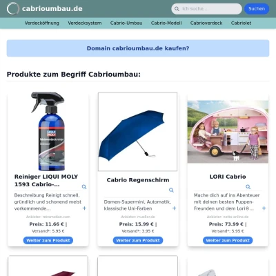 Screenshot cabrioumbau.de