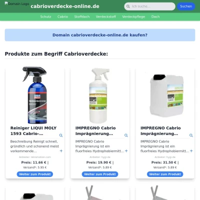 Screenshot cabrioverdecke-online.de