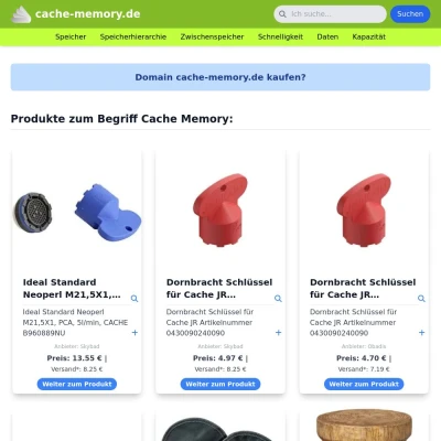Screenshot cache-memory.de