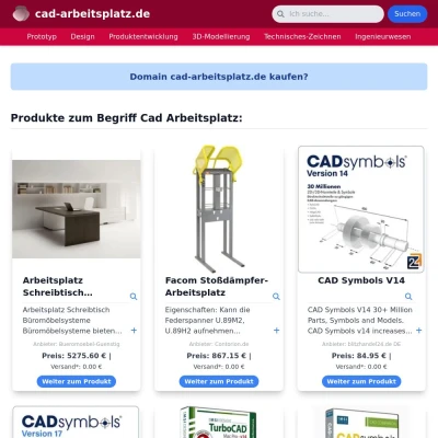 Screenshot cad-arbeitsplatz.de