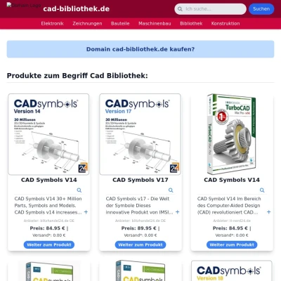 Screenshot cad-bibliothek.de