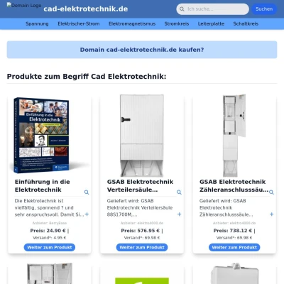 Screenshot cad-elektrotechnik.de