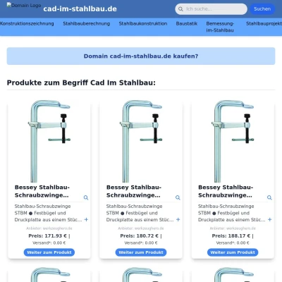 Screenshot cad-im-stahlbau.de