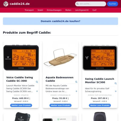 Screenshot caddie24.de