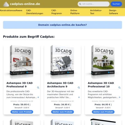Screenshot cadplus-online.de
