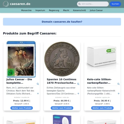 Screenshot caesaren.de