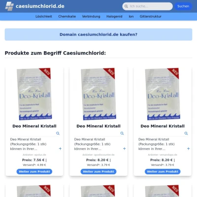 Screenshot caesiumchlorid.de