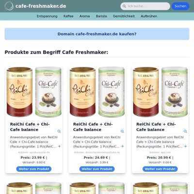 Screenshot cafe-freshmaker.de